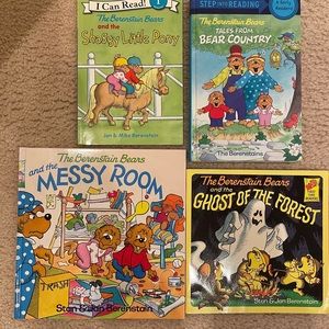 4 Berenstain Bears Books, including 6-in-1 Early Reader Tales, Halloween, Etc